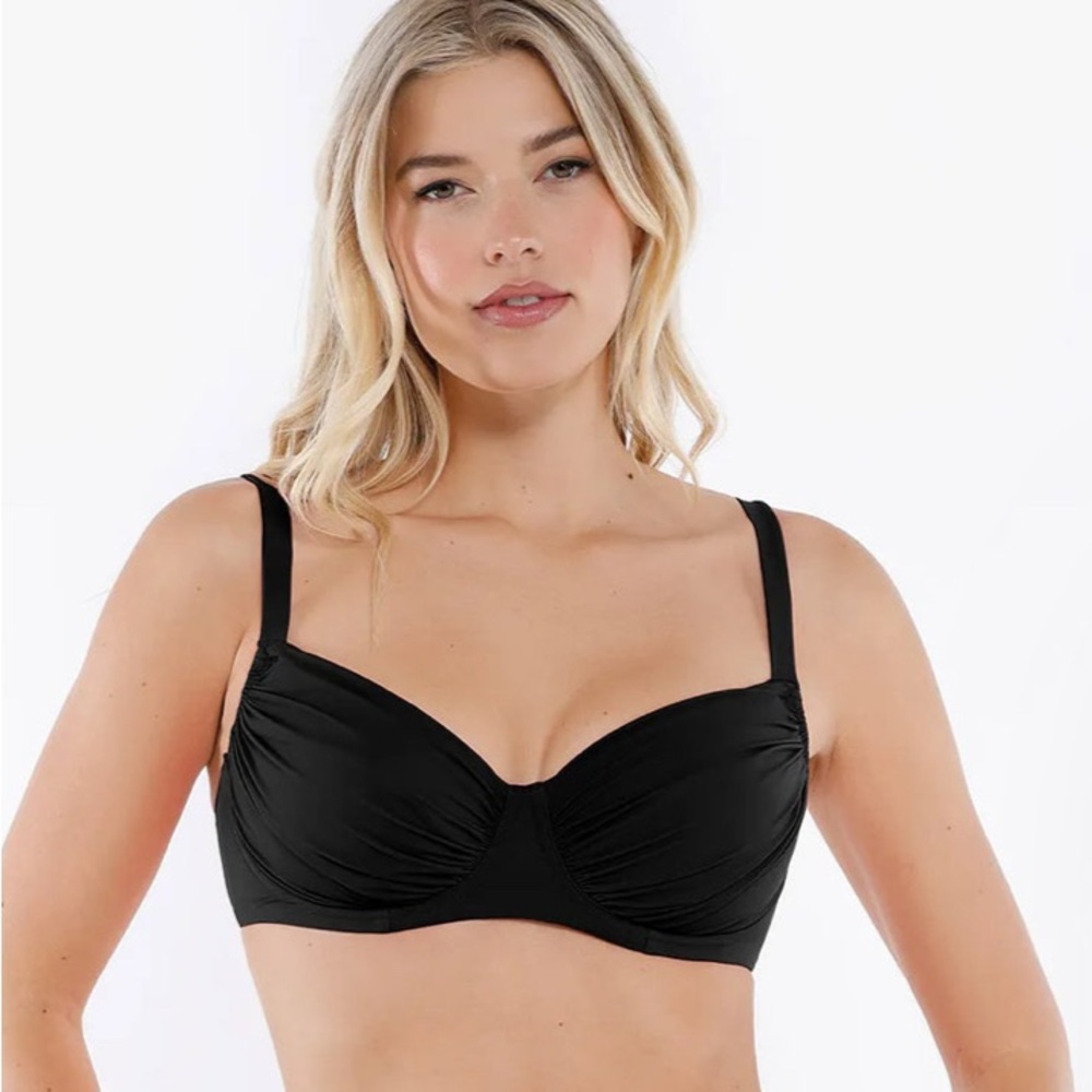 Popilush Shapewear Ruched Underwire Bikini Top